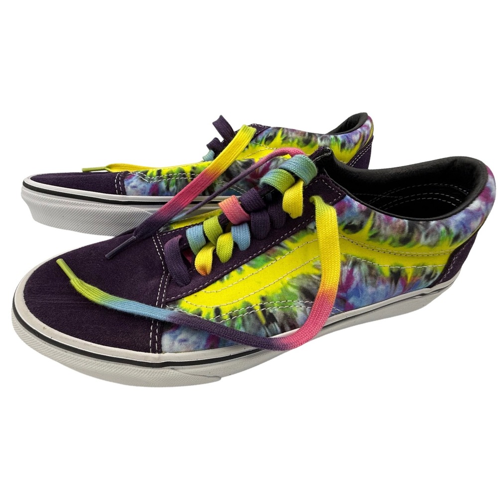 Vans Old Skool Tie Dye Mysterioso Purple Suede Sneakers Mens 8.5 Womens 10